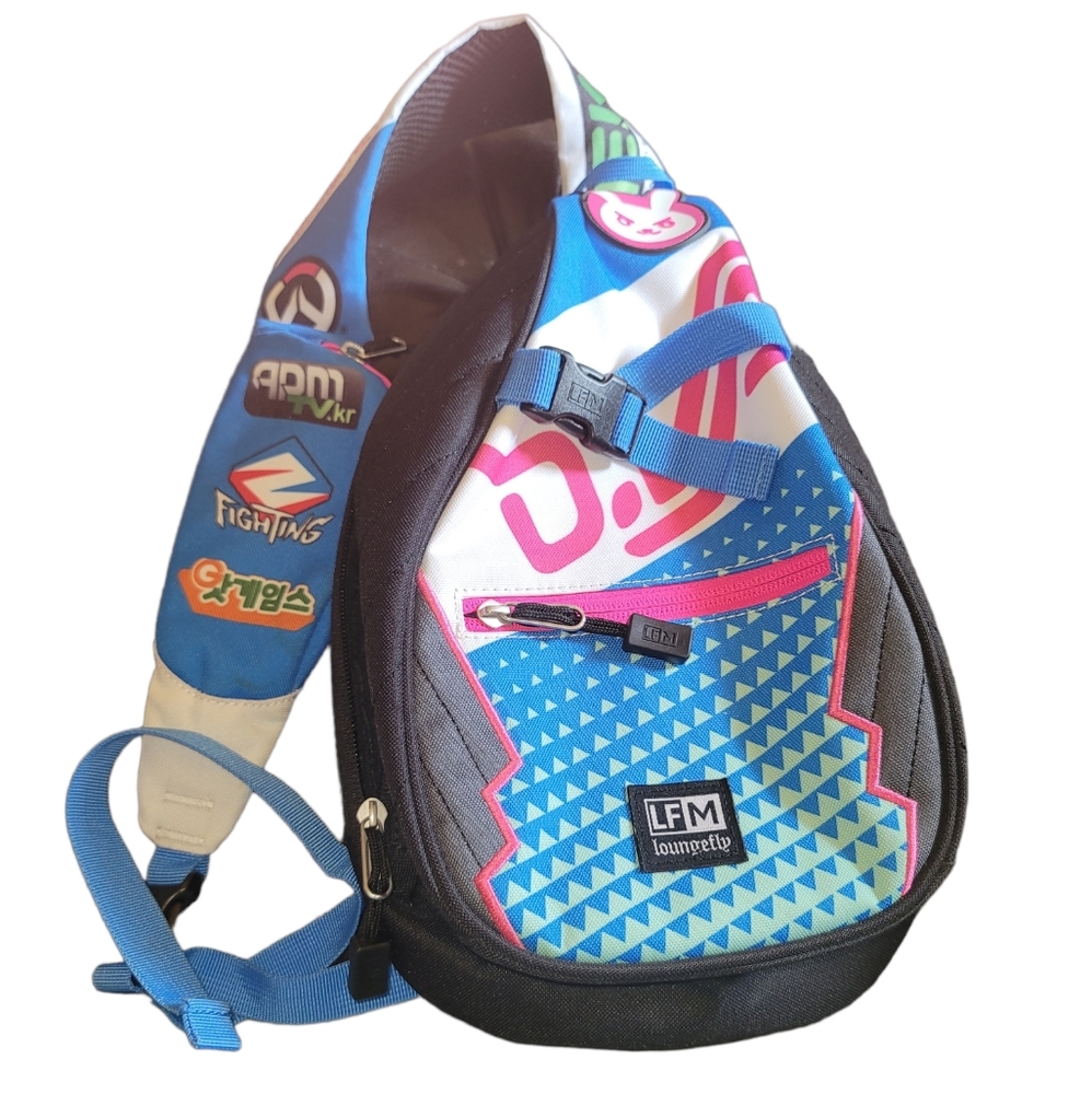 Officially Liscened Loungefly Overwatch D Va Sling Backpack